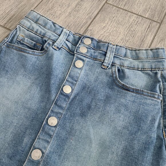 Jessica Simpson Rue girls Mid Rise Button-Front Denim Skirt – Size 14 - Picture 3 of 11